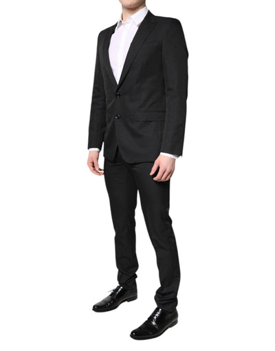 Costume deux pièces formel noir à simple boutonnage Dolce &amp; Gabbana
