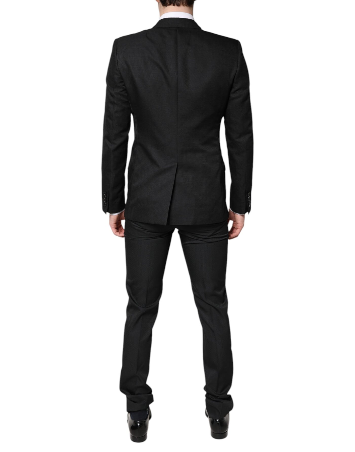 Costume deux pièces formel noir à simple boutonnage Dolce &amp; Gabbana