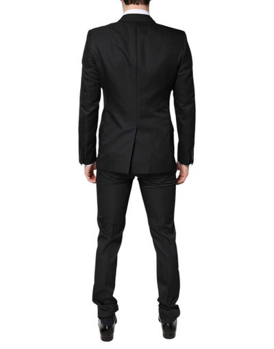 Costume deux pièces formel noir à simple boutonnage Dolce &amp; Gabbana
