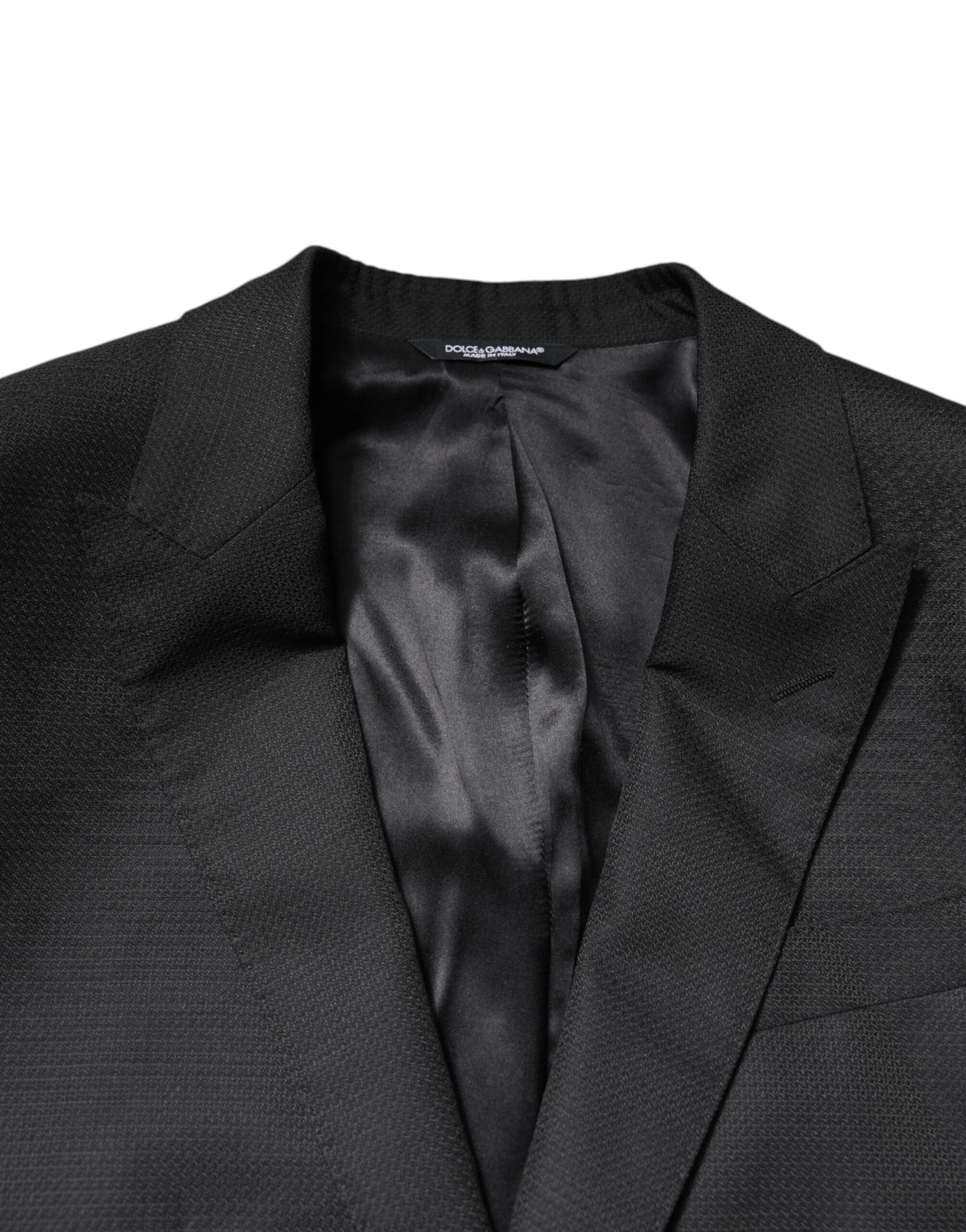Costume deux pièces formel noir à simple boutonnage Dolce &amp; Gabbana