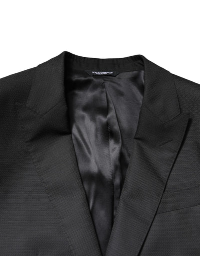 Costume deux pièces formel noir à simple boutonnage Dolce &amp; Gabbana