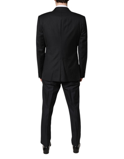 Costume 3 pièces croisé noir Dolce &amp; Gabbana