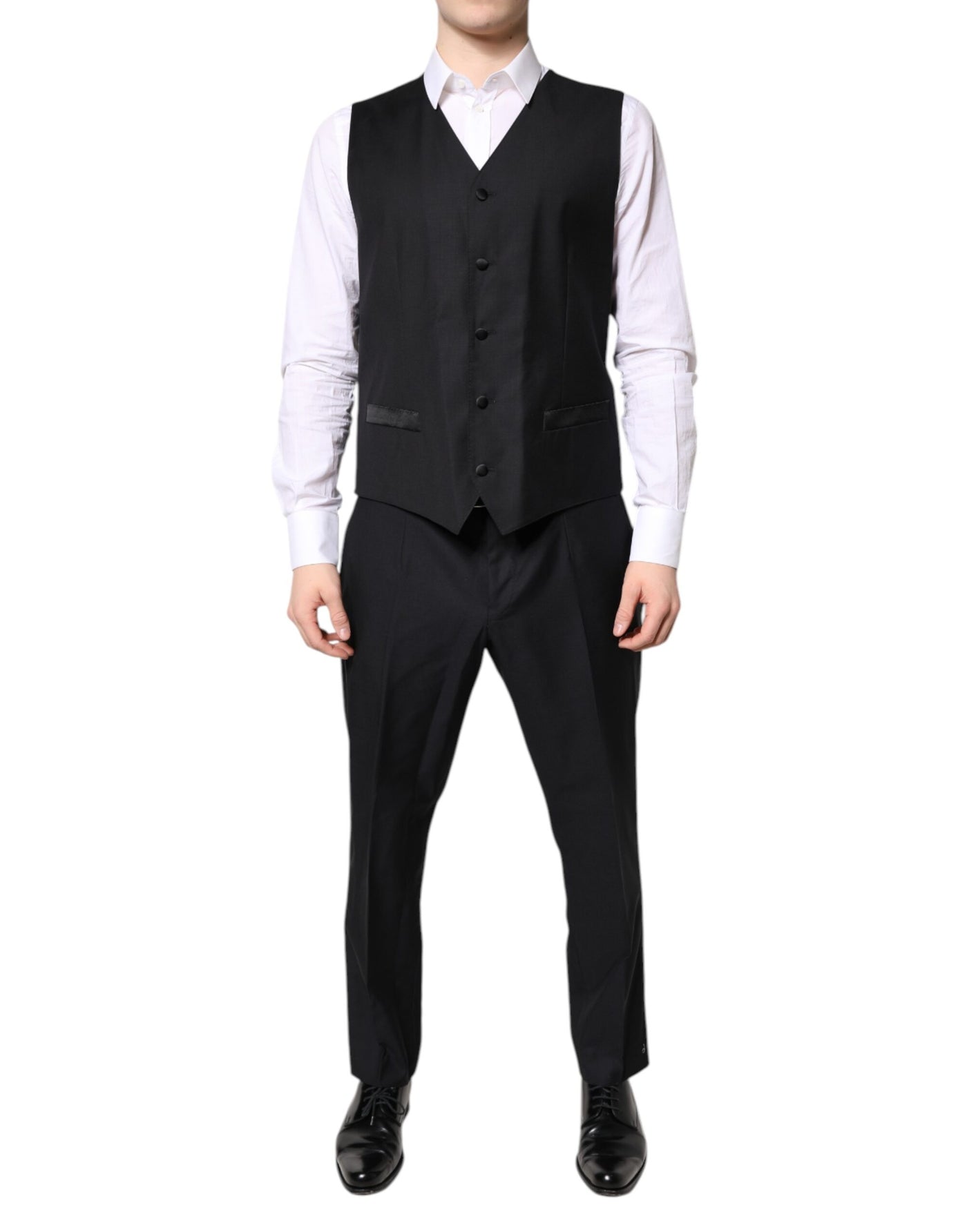 Costume 3 pièces croisé noir Dolce &amp; Gabbana