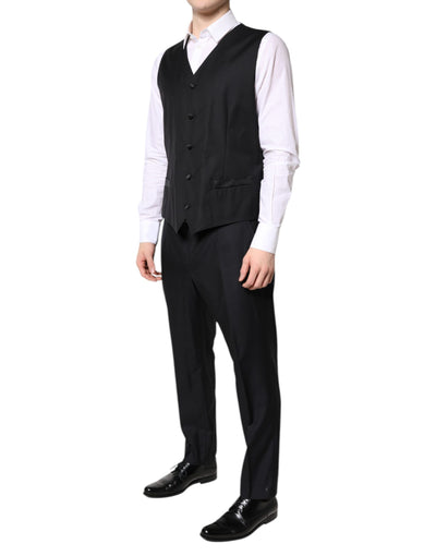 Costume 3 pièces croisé noir Dolce &amp; Gabbana