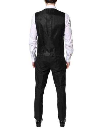 Costume 3 pièces croisé noir Dolce &amp; Gabbana