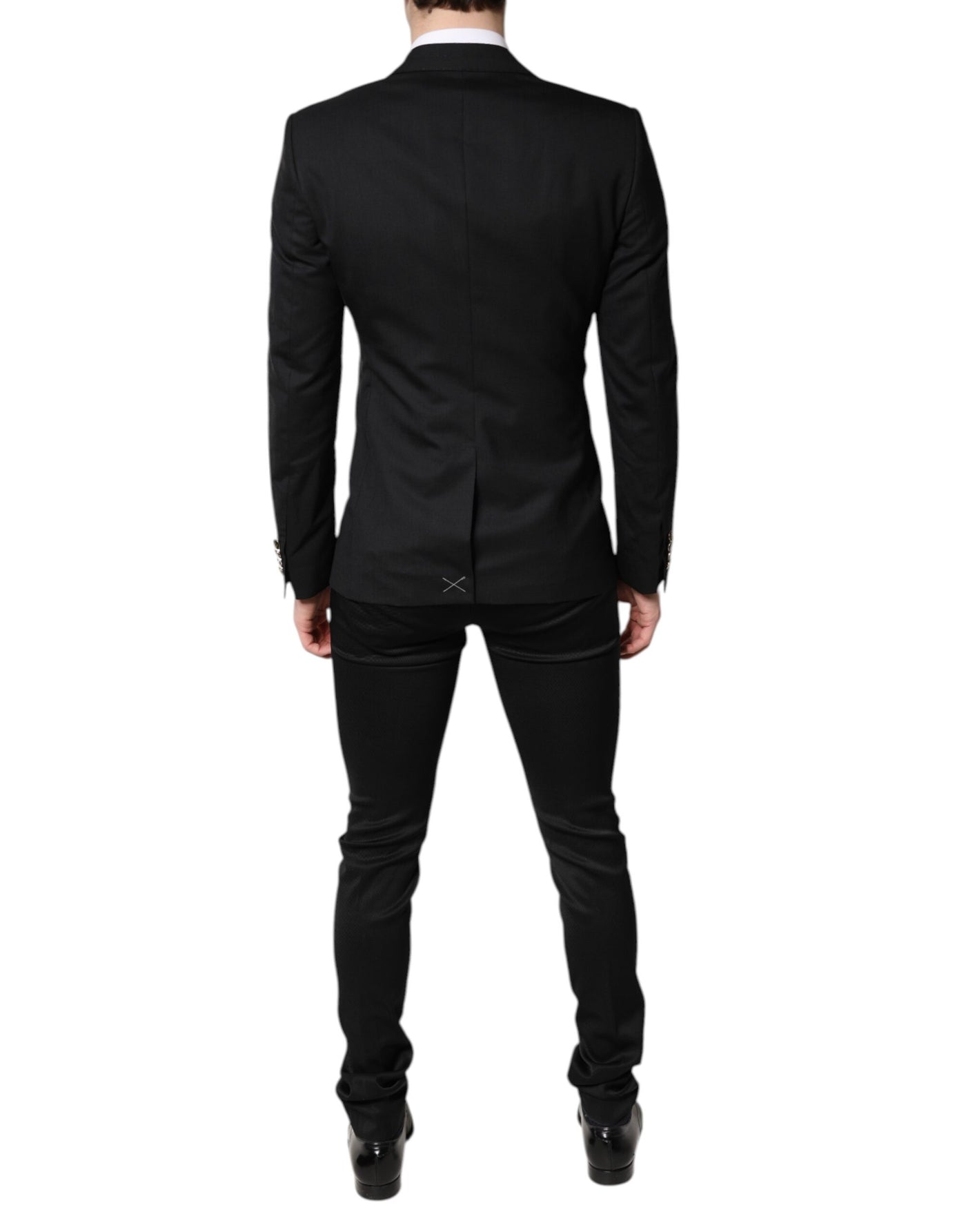 Blazer formel noir à simple boutonnage avec gilet Dolce &amp; Gabbana