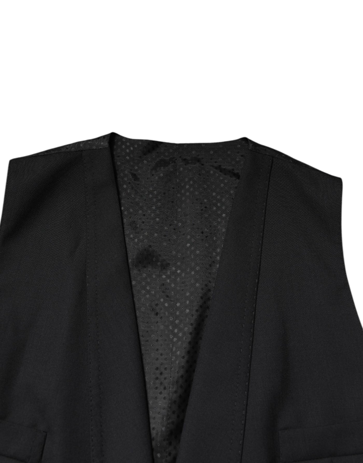 Blazer formel noir à simple boutonnage avec gilet Dolce &amp; Gabbana