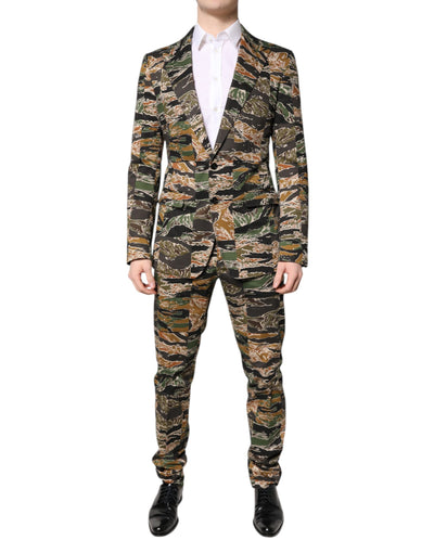 Dolce &amp; Gabbana Multicolor TAORMINA Enkelrijs 2-delig pak
