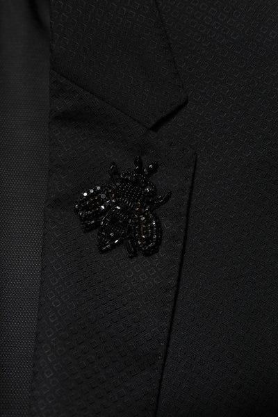 Costume 2 pièces simple boutonnage en laine noire Dolce &amp; Gabbana