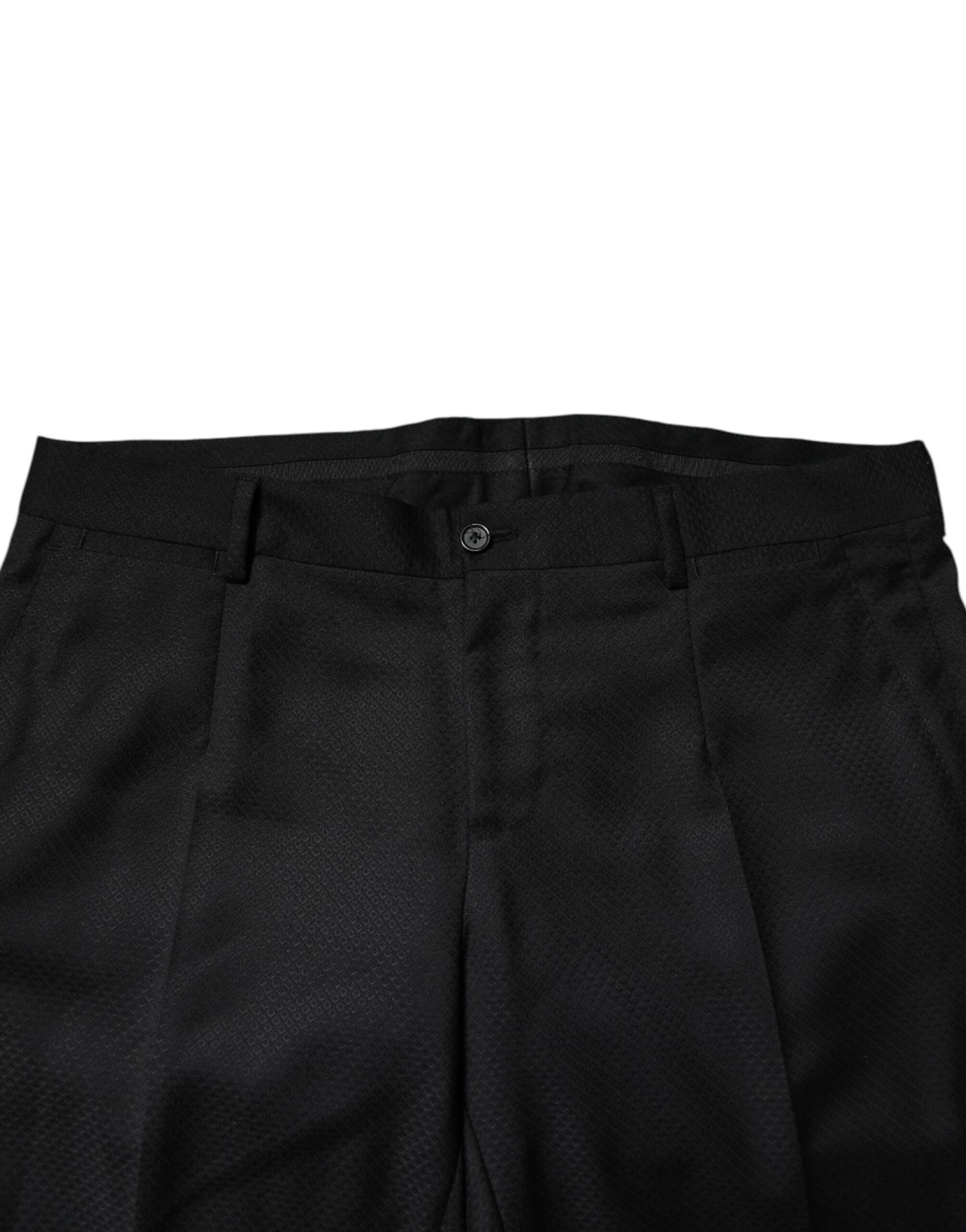 Costume 2 pièces simple boutonnage en laine noire Dolce &amp; Gabbana