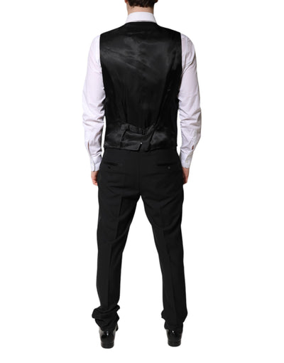 Costume formel 3 pièces noir à boutonnage simple Dolce &amp; Gabbana
