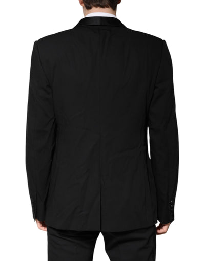 Costume 2 pièces simple boutonnage en laine noire Dolce &amp; Gabbana
