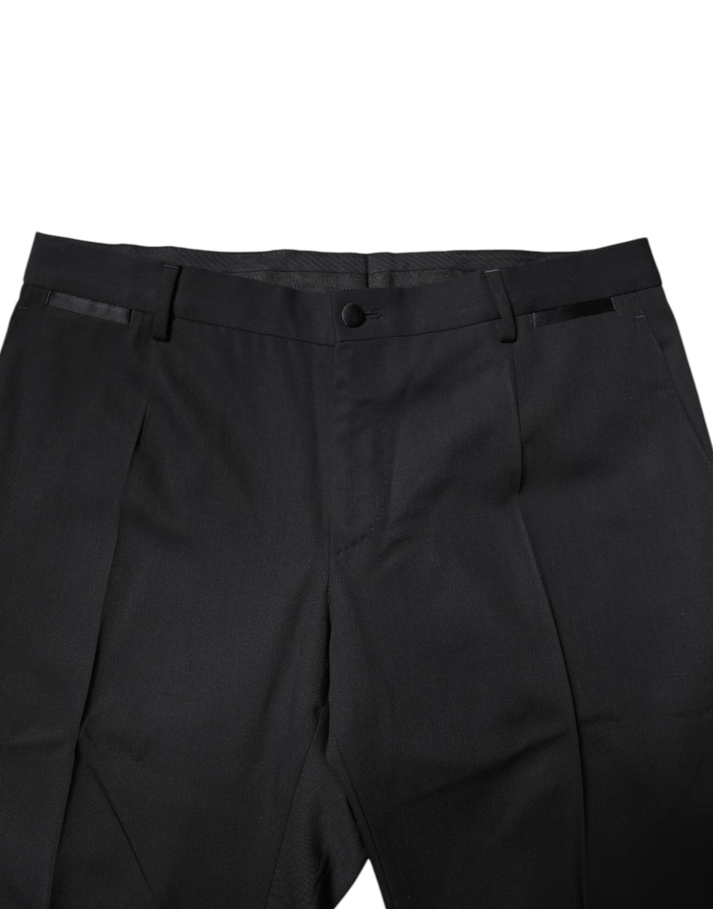 Costume 2 pièces simple boutonnage en laine noire Dolce &amp; Gabbana