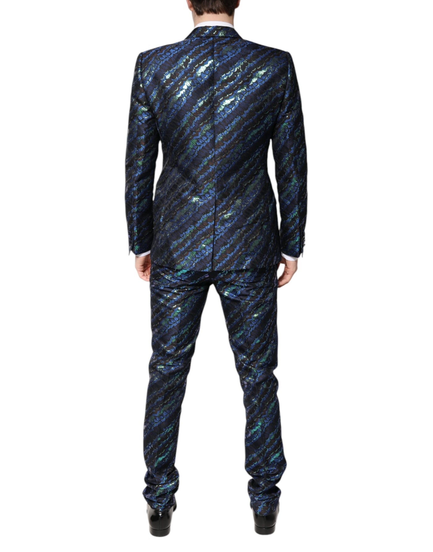 Costume 2 pièces Dolce &amp; Gabbana en jacquard de polyester multicolore