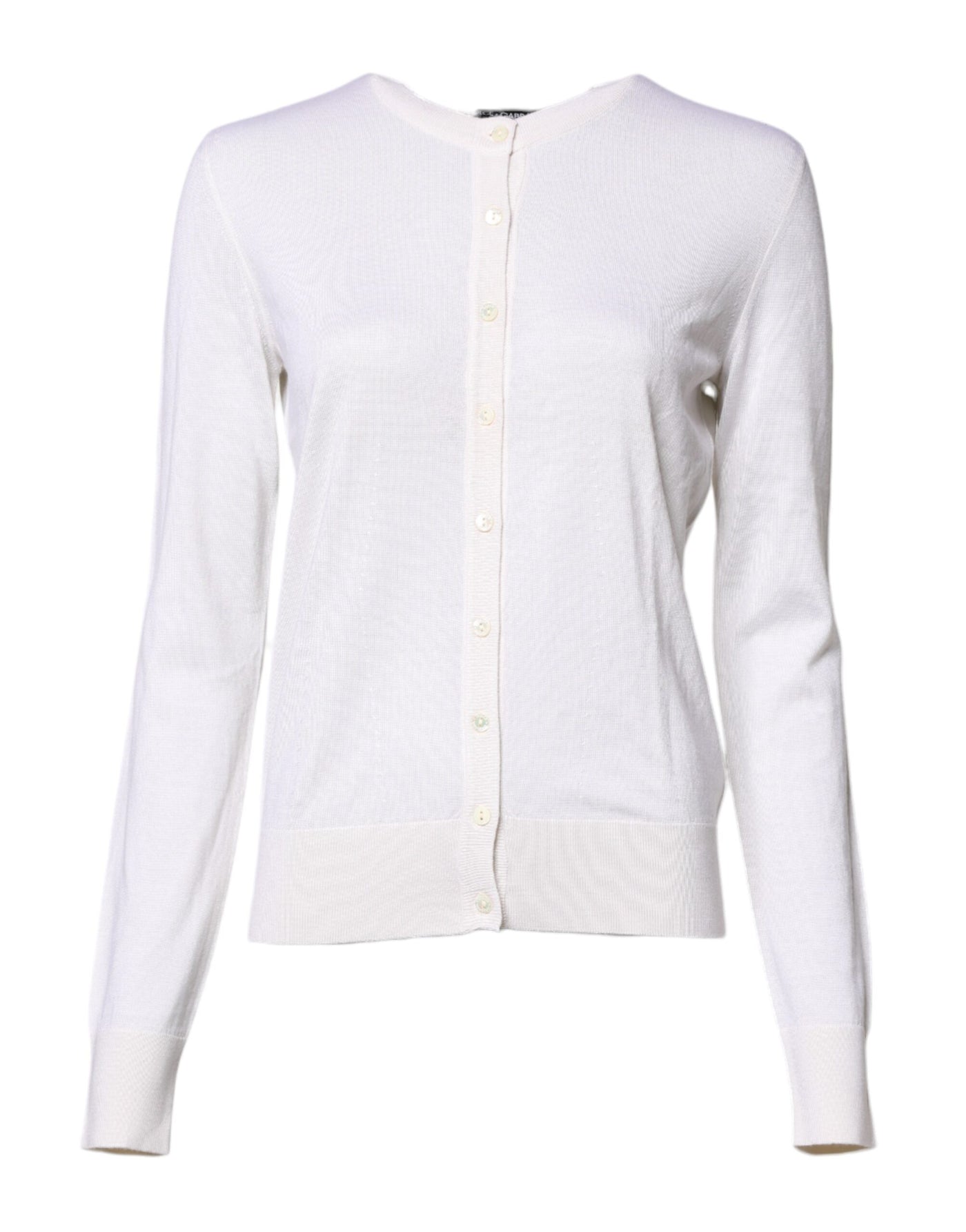 Dolce &amp; Gabbana Witte Kasjmier Ronde Hals Top Cardigan Trui