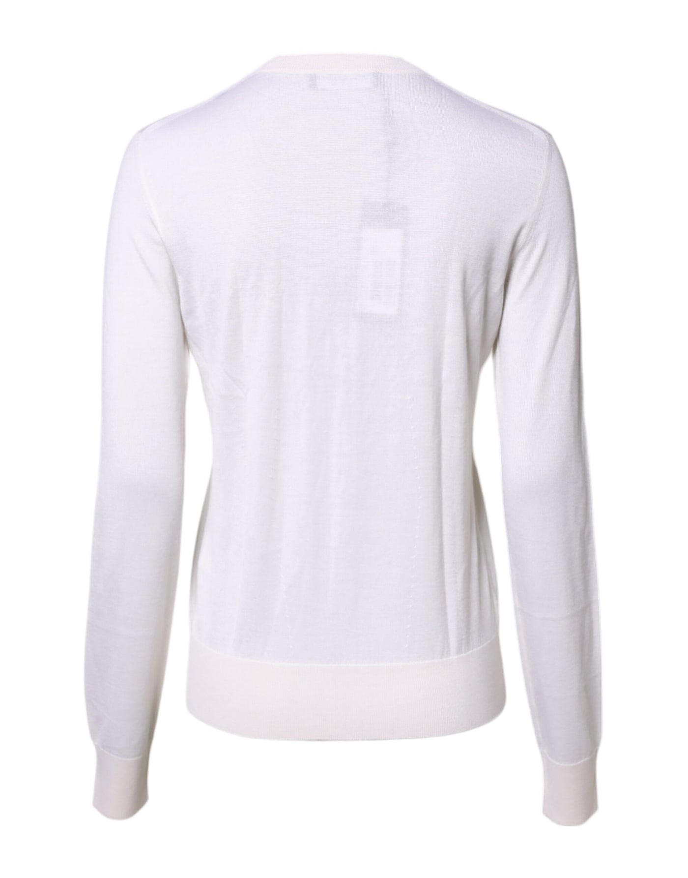 Dolce &amp; Gabbana Witte Kasjmier Ronde Hals Top Cardigan Trui