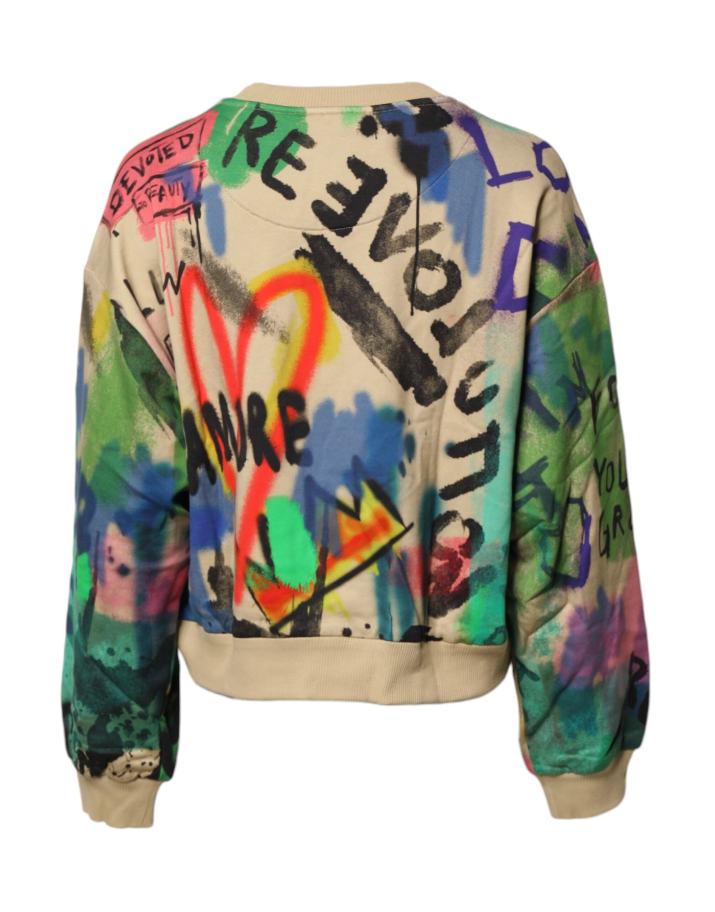 Dolce &amp; Gabbana Multicolor Print Katoenen Trui