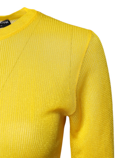 Pull Dolce &amp; Gabbana jaune en polyester pour femme