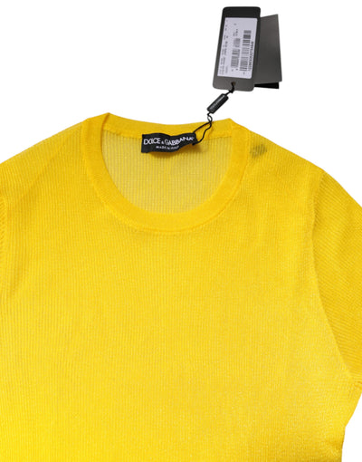 Pull Dolce &amp; Gabbana jaune en polyester pour femme