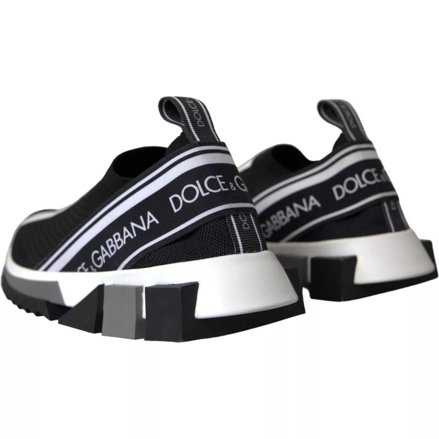 Dolce &amp; Gabbana Zwart Wit Slip On Sorrento Sneakers Schoenen