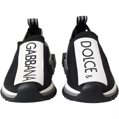 Dolce &amp; Gabbana Zwart Wit Slip On Sorrento Sneakers Schoenen