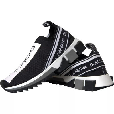 Dolce &amp; Gabbana Zwart Wit Slip On Sorrento Sneakers Schoenen