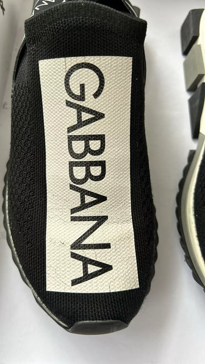 Dolce &amp; Gabbana Zwart Wit Slip On Sorrento Sneakers Schoenen