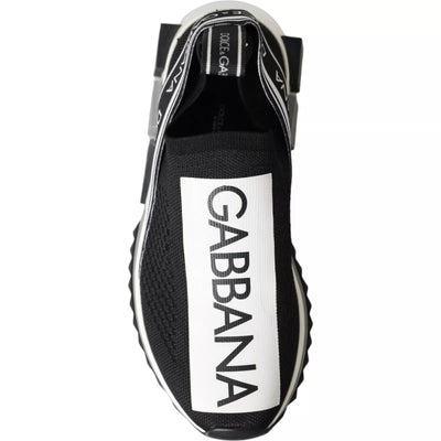 Dolce &amp; Gabbana Zwart Wit Slip On Sorrento Sneakers Schoenen