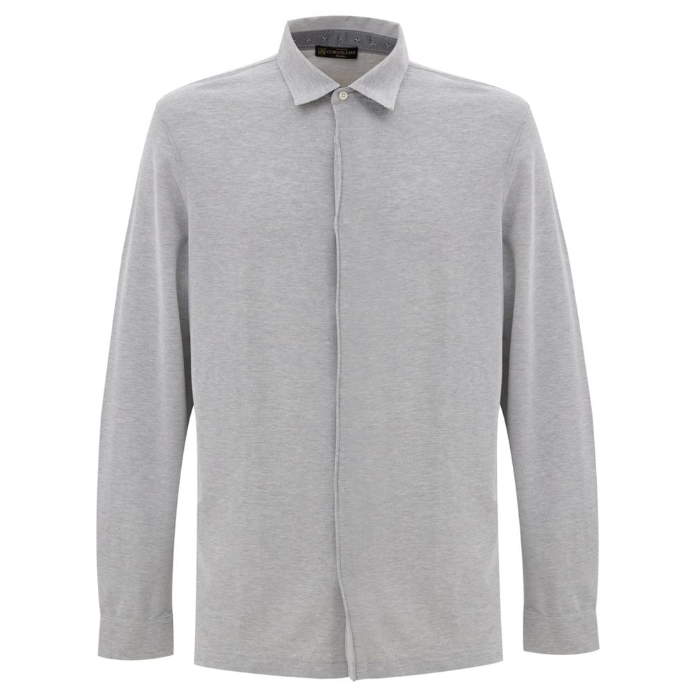 Corneliani Grijs Katoenen Shirt