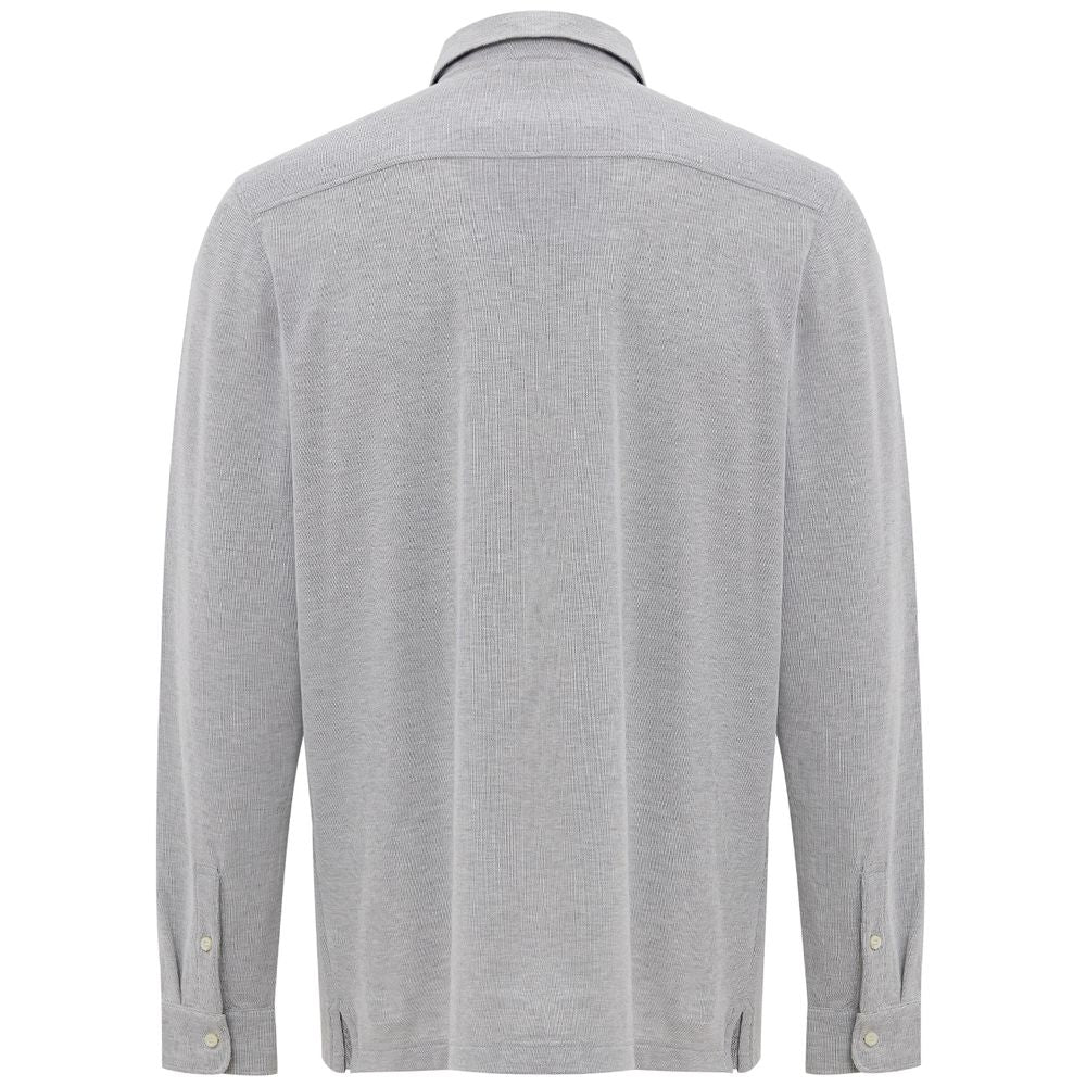 Corneliani Grijs Katoenen Shirt