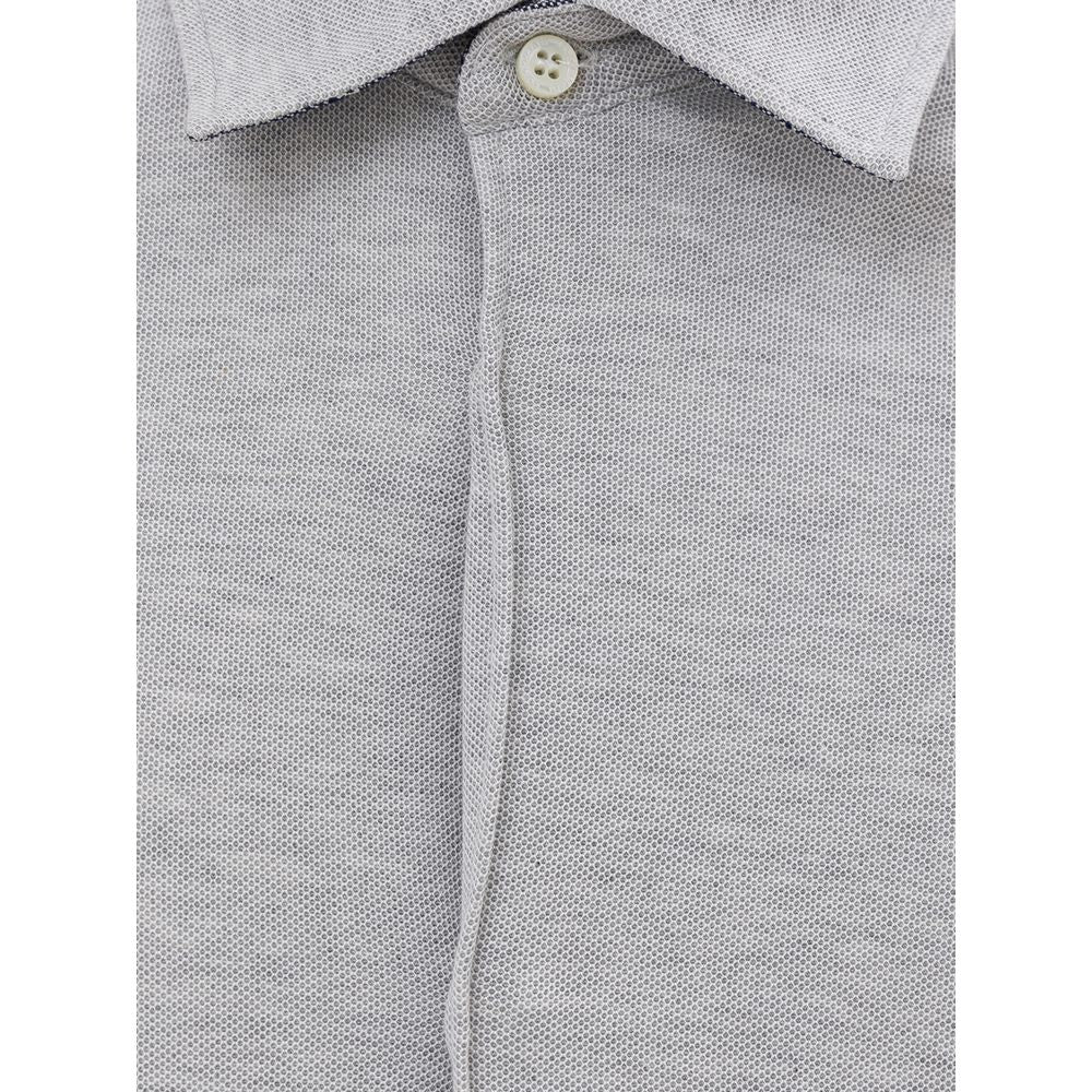 Corneliani Grijs Katoenen Shirt