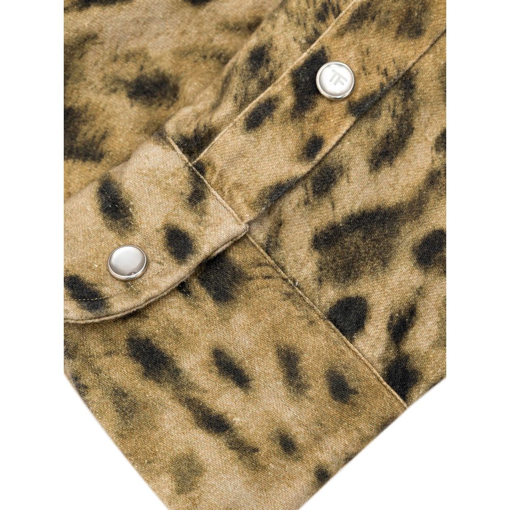 Tom Ford beige katoenen overhemd