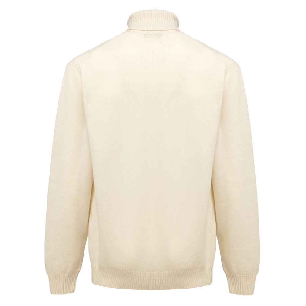 Col roulé en cachemire blanc Cruciani