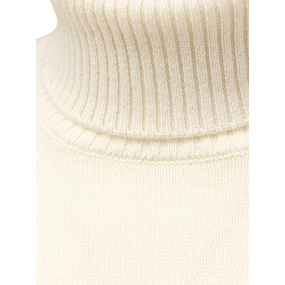Col roulé en cachemire blanc Cruciani
