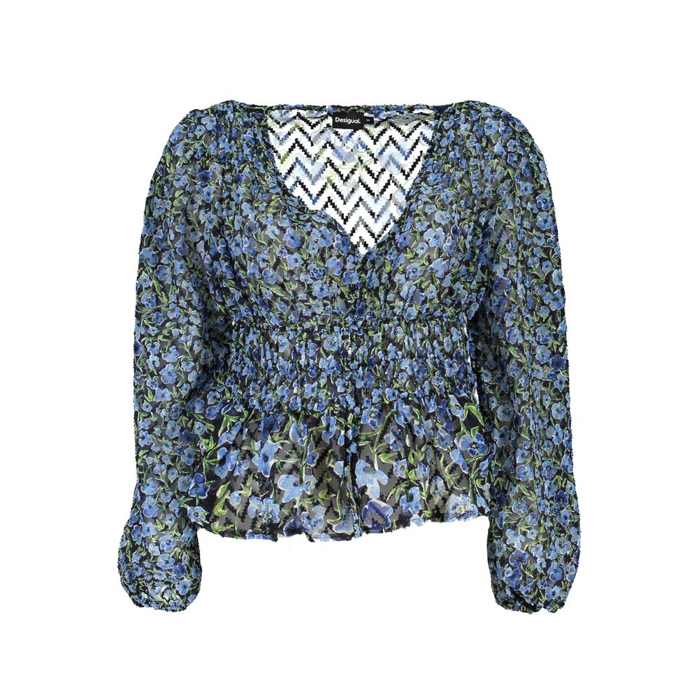 Pull Desigual en polyester bleu