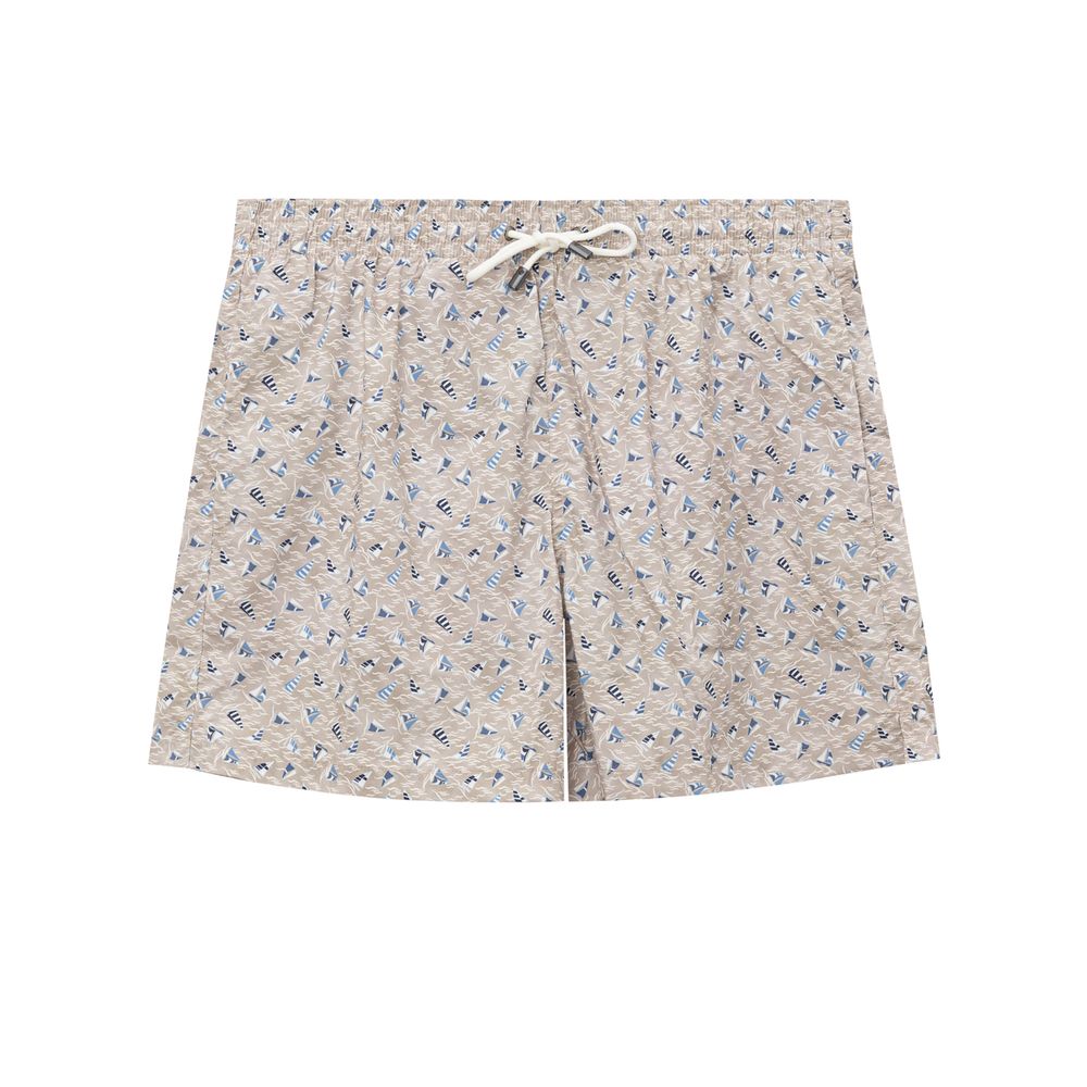 Canali Beige Polyester Zwembroek