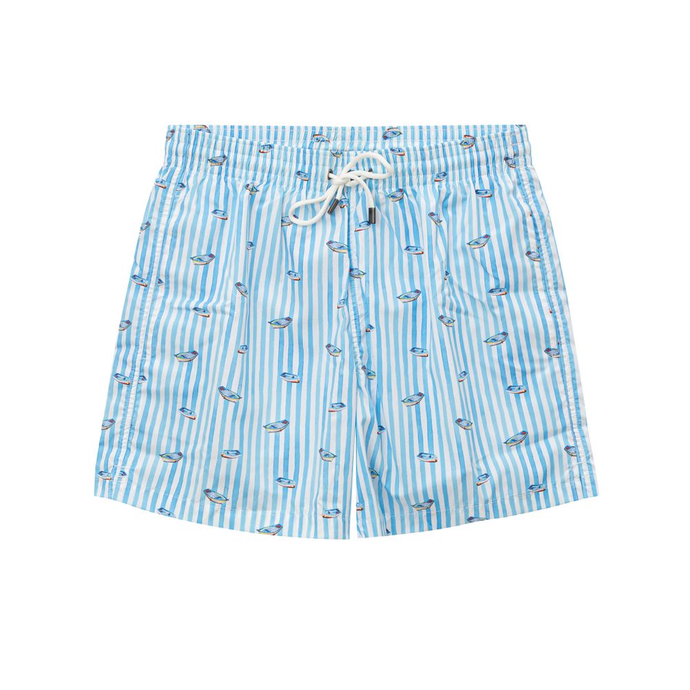 Canali Blauwe Polyester Zwembroek