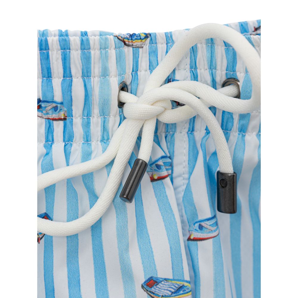Canali Blauwe Polyester Zwembroek