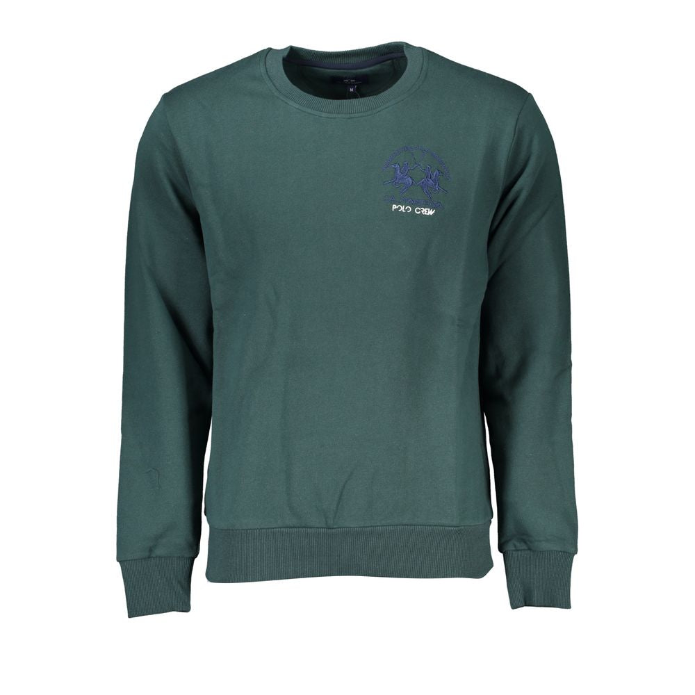 La Martina groene katoenen herensweater