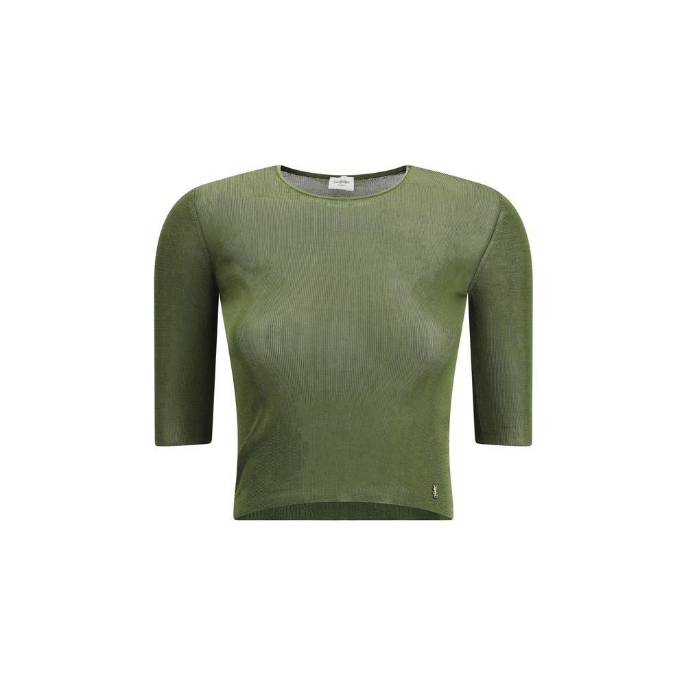 Saint Laurent Top met korte mouwen