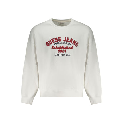 Pull Guess Jeans en coton blanc pour homme