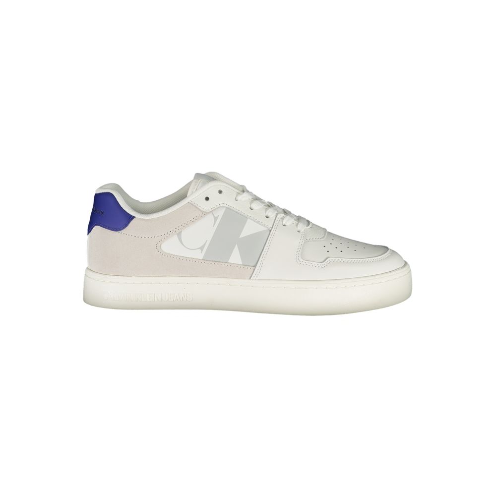 Calvin Klein Witte Leren Herensneaker