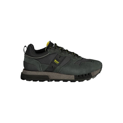 Blauer zwarte polyethyleen heren sneaker