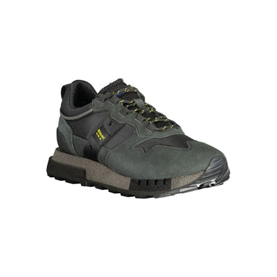 Blauer zwarte polyethyleen heren sneaker