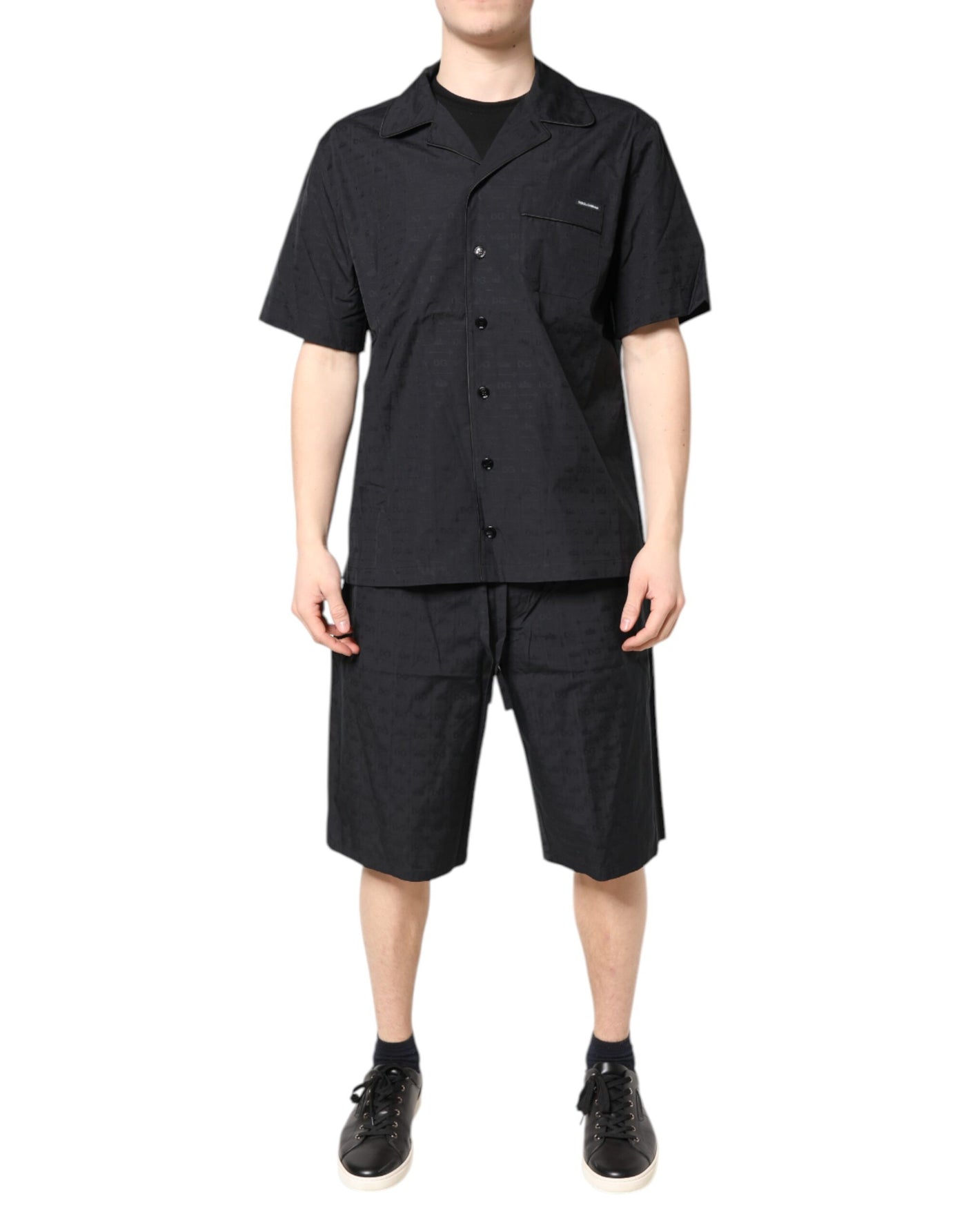 Dolce &amp; Gabbana Zwarte Katoenen Heren Pyjamaset Nachtkleding
