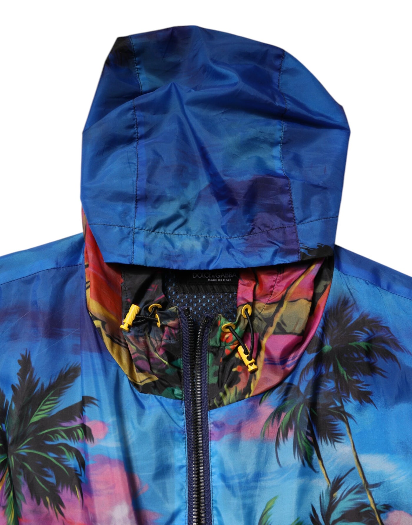Dolce &amp; Gabbana Multicolor Print Windjack met Capuchon