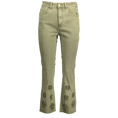Jean Desigual en coton vert pour femme