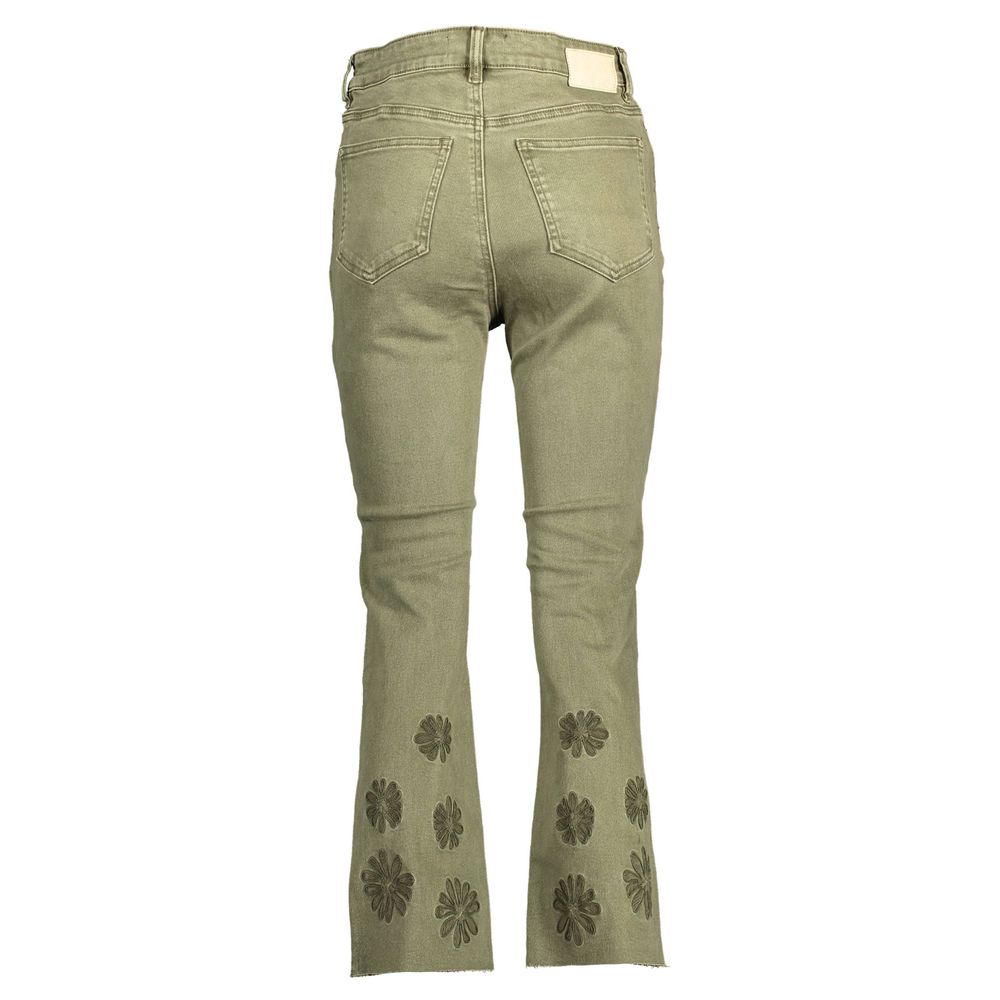 Jean Desigual en coton vert pour femme