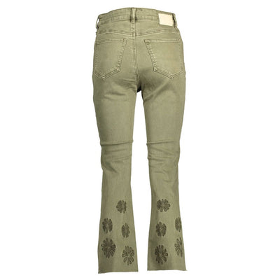 Jean Desigual en coton vert pour femme