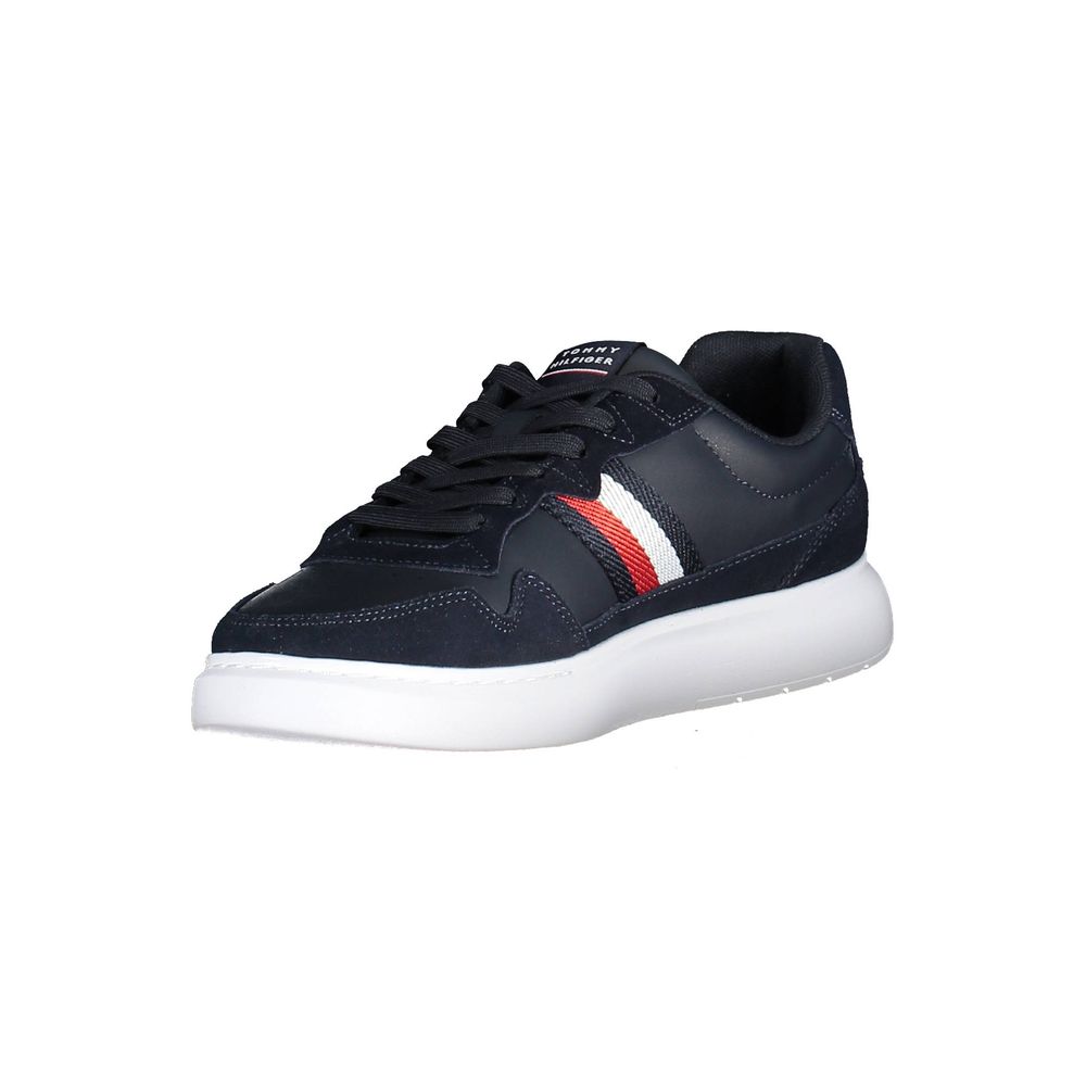 Tommy Hilfiger blauwe leren herensneaker